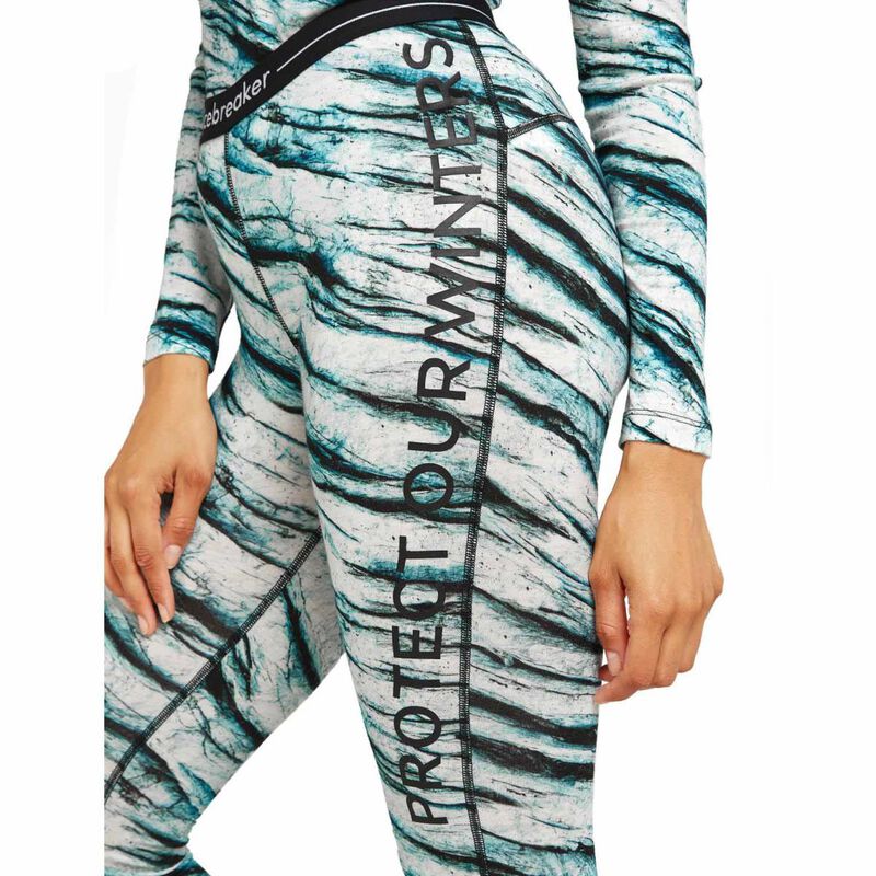Icebreaker W Merino 200 Oasis Leggings POW AOP image number 2